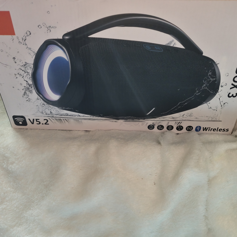 Wireless Portable Bluetooth Boombox - Black